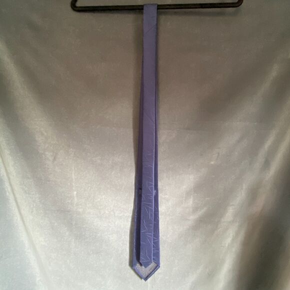 Blue 100% Silk Handmade Geometric Jacquard Tie - Picture 6 of 11